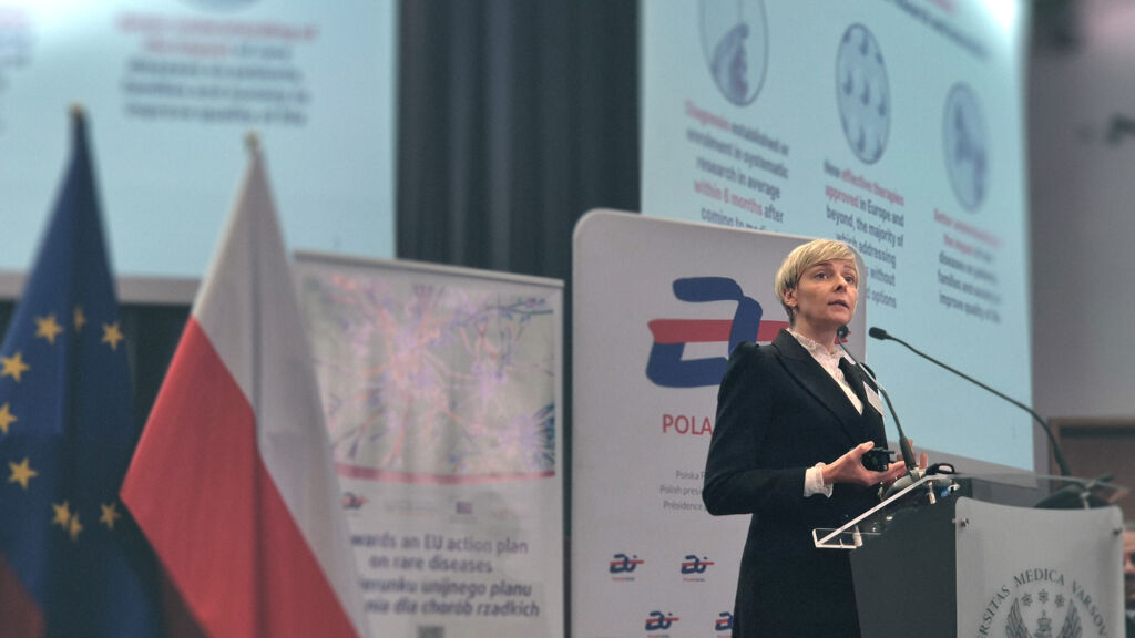ERDERA Coordinator Daria Julkowska during the Conference on 'Towards an EU action plan on rare diseases'