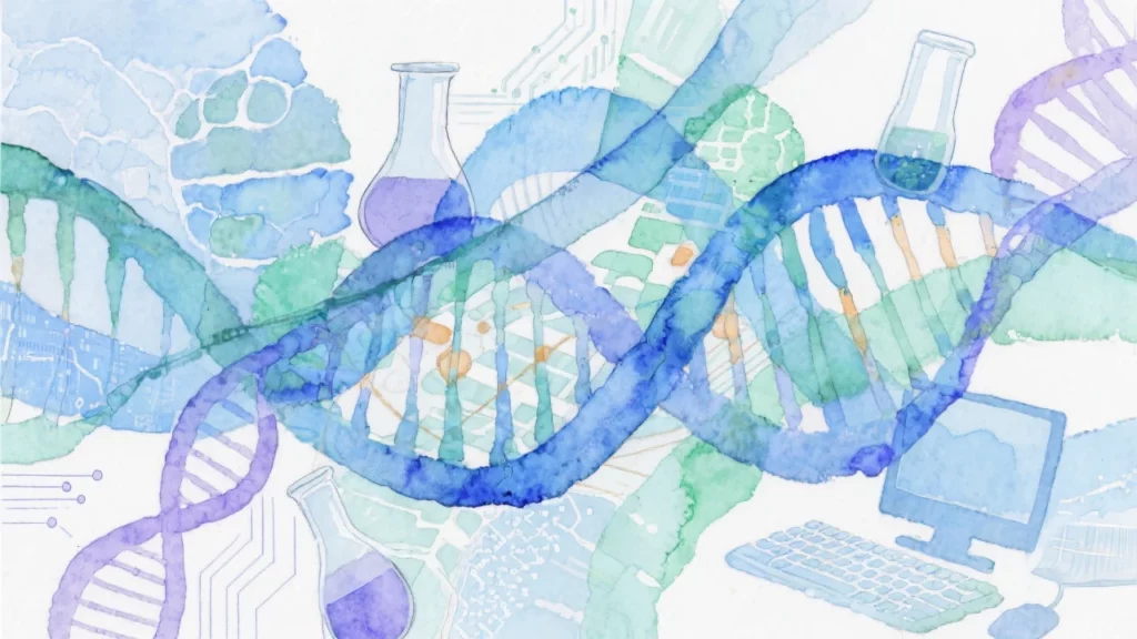 collaborative research abstract watercolor