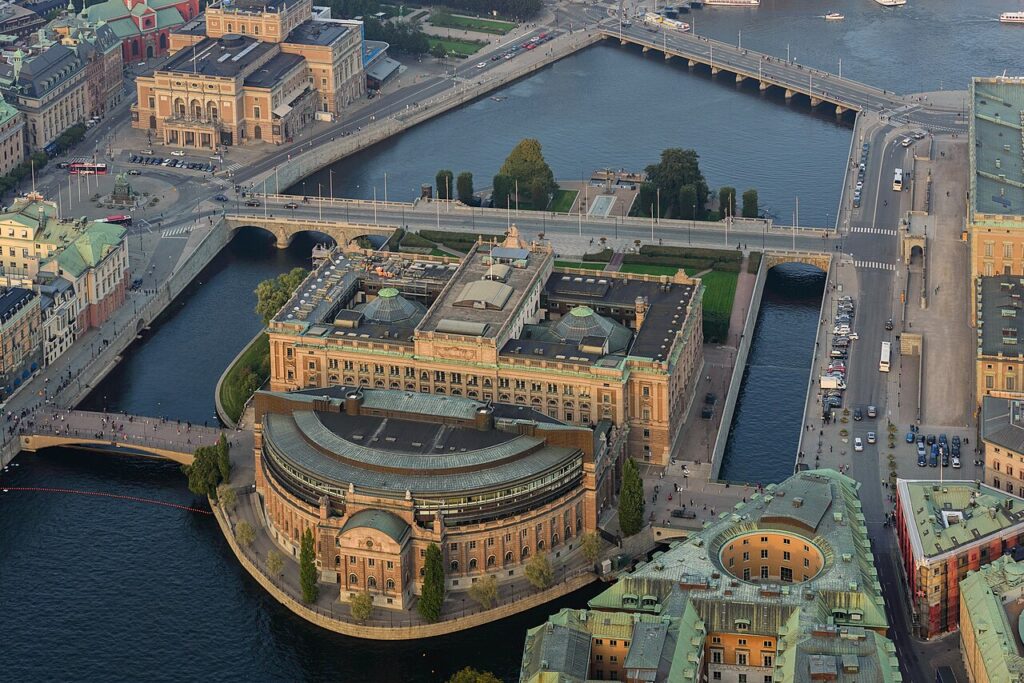 Sveriges riksdag (house of parlament).