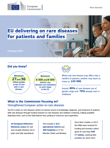 Factsheet - EU delivering on rare diseases for patients and families
