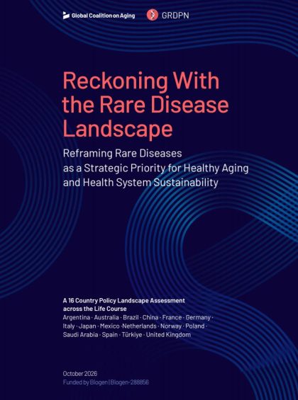 Cover of the 16-country rare disease policy assessment, October 2026.