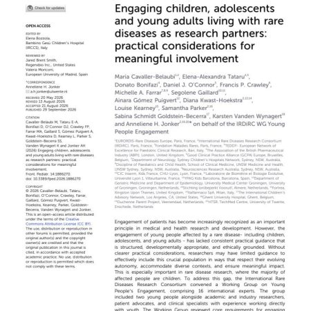 Engaging children, adolescents and young adults living with rare diseases as research partners: practical considerations for meaningful involvement