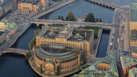 Sveriges riksdag (house of parlament).