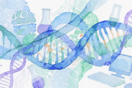 collaborative research abstract watercolor